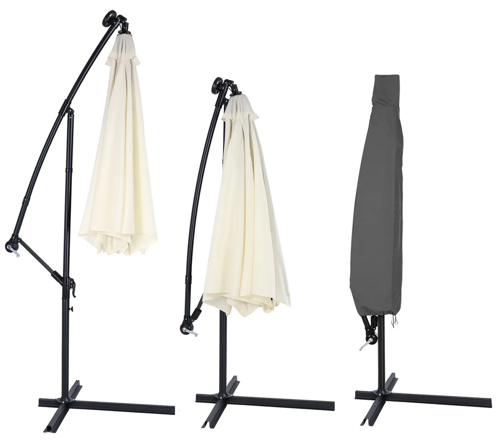 Kingsleeve® Napernyő védőhuzat 3,5 m - sötétszürke