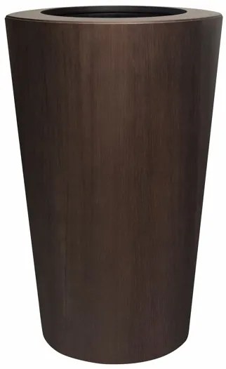 Fából készült önöntöző virágcserép ARC, magas, többféle változatban - Hobby Flower szín: világos tölgy