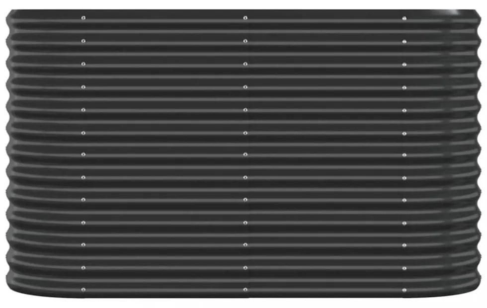antracitszürke horganyzott acél kerti magaságyás 114x40x68 cm
