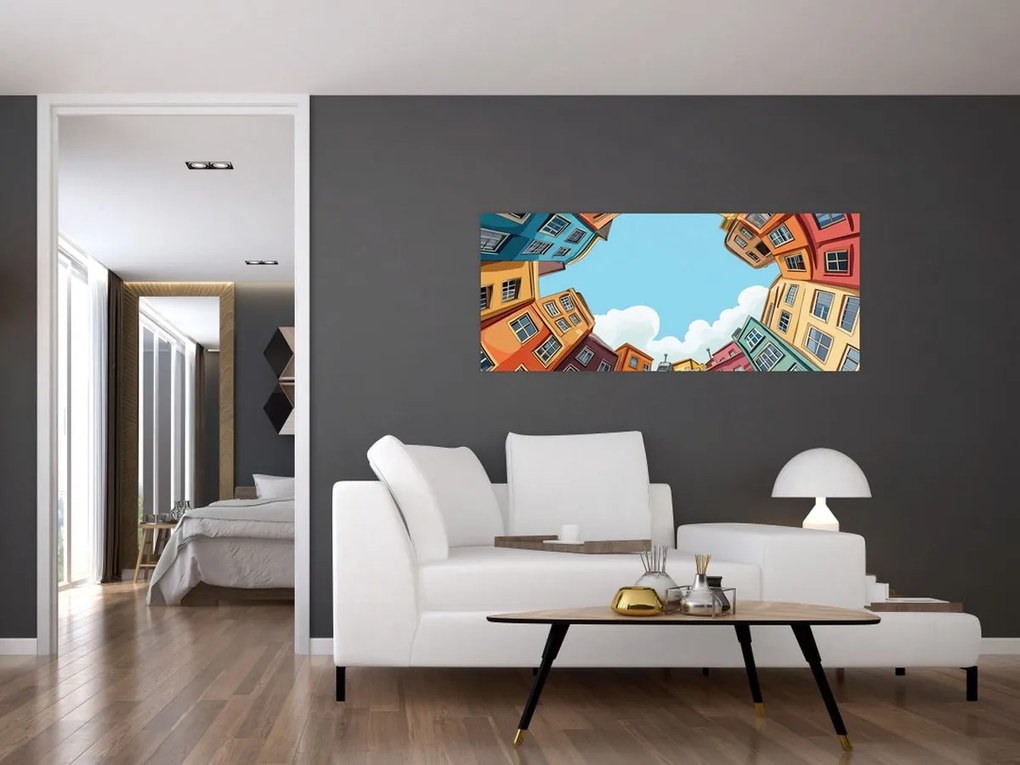 Kép - Házak között (120x50 cm)