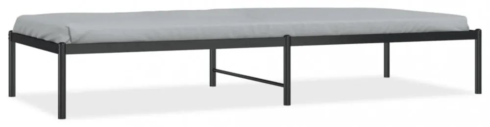 fekete fém ágykeret 80 x 200 cm