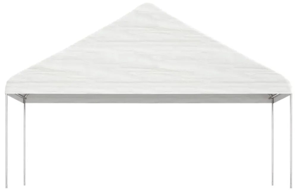 fehér polietilén pavilon tetővel 5,88 x 2,23 x 3,75 m