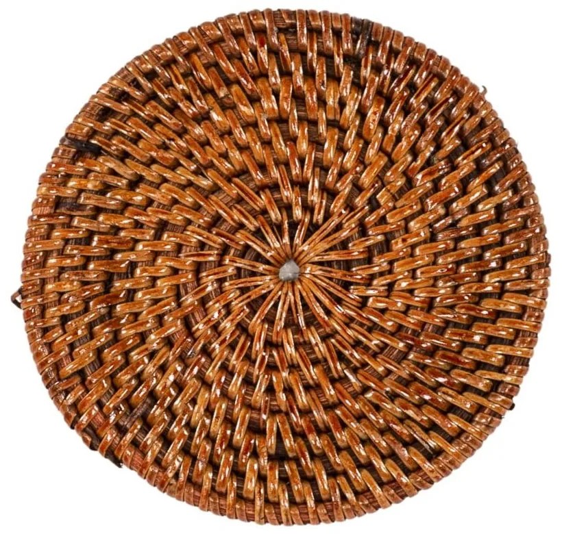 Barna rattan poháralátét szett 6 db-os – Tiseco Home Studio