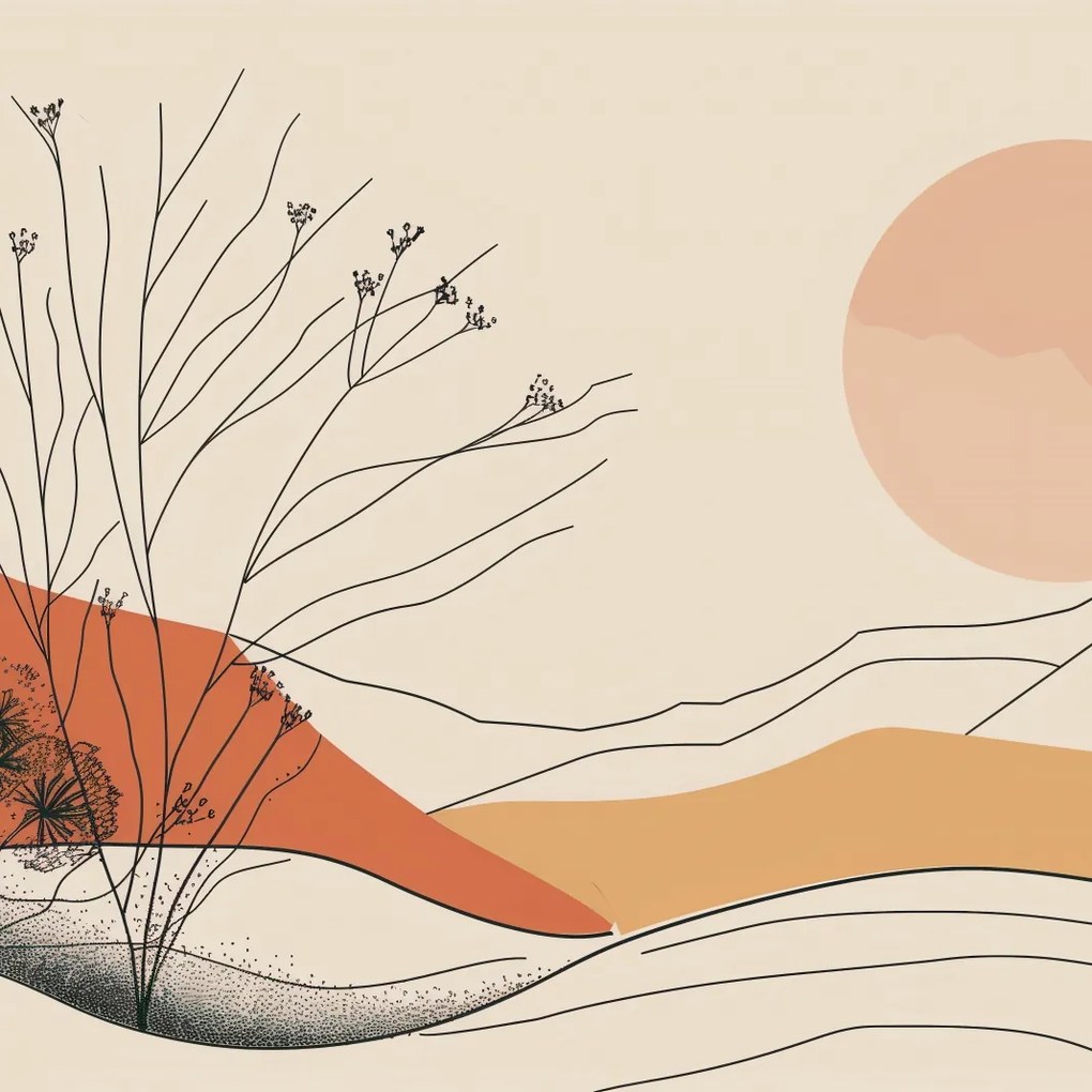 Poszter 40x40cm Sivatagi dűne