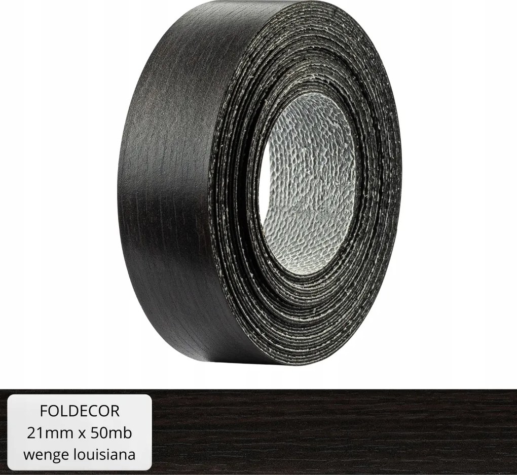 Bútorszegély ragasztóval melamin furnér wenge louisiana 21 mm 50 mb