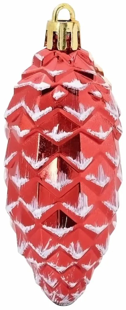 Karácsonyi tobozlabda 40 pcs Piros