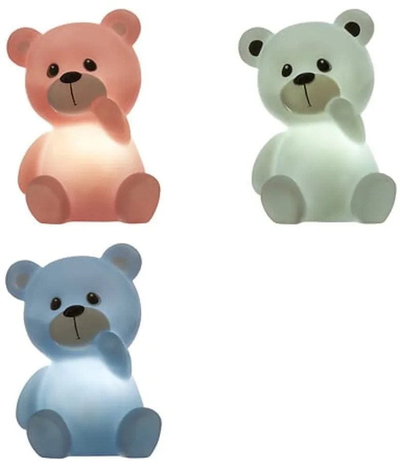 LED gyerek éjjeli fény TEDDY 10x13,5 cm - több színben Termék színe: Fehér