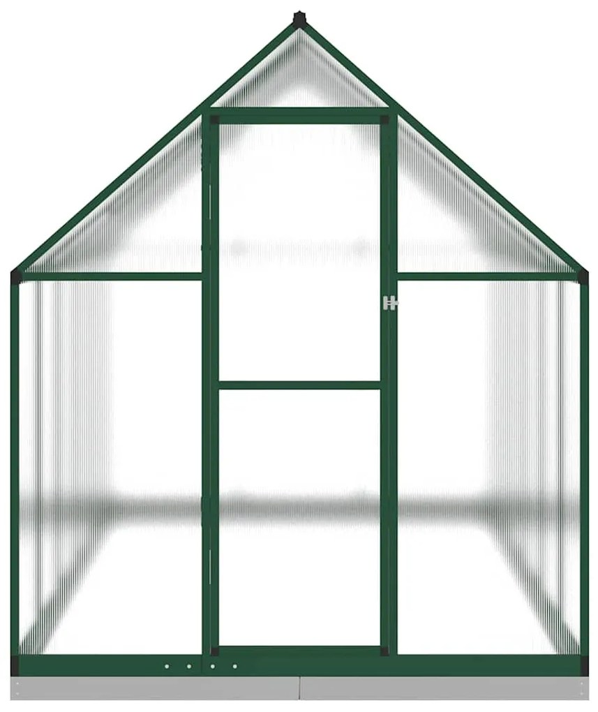 zöld alumínium melegház alapvázzal 334x169x202 cm