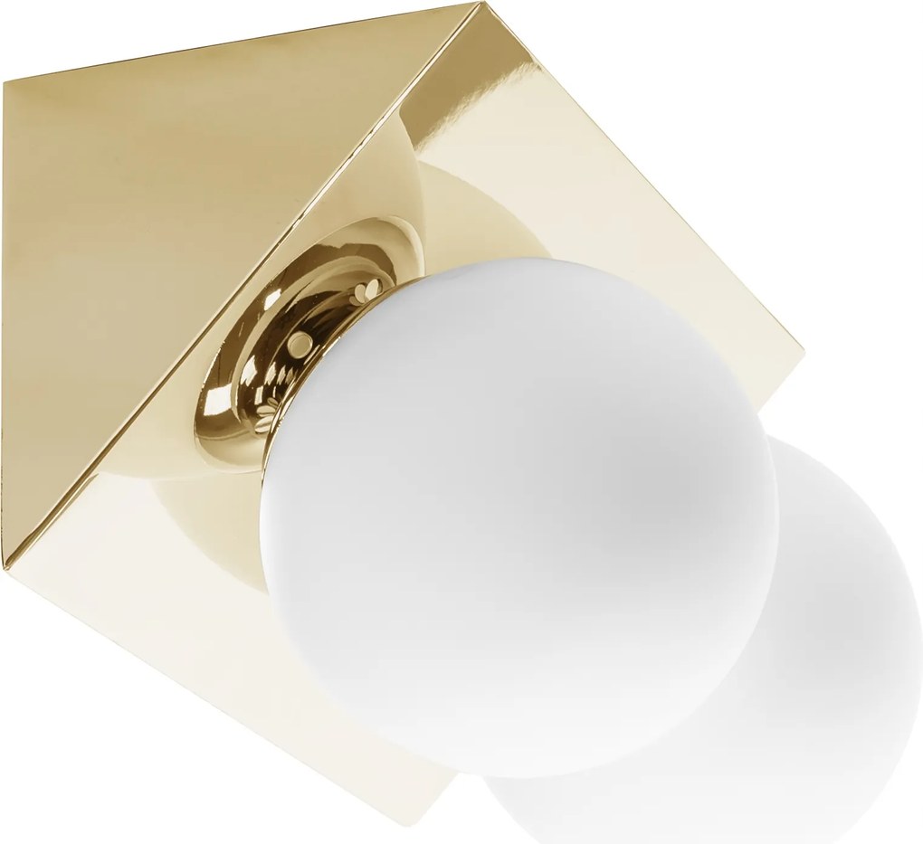 Fali Lámpa Fém Arany Fehér Lámpabúra