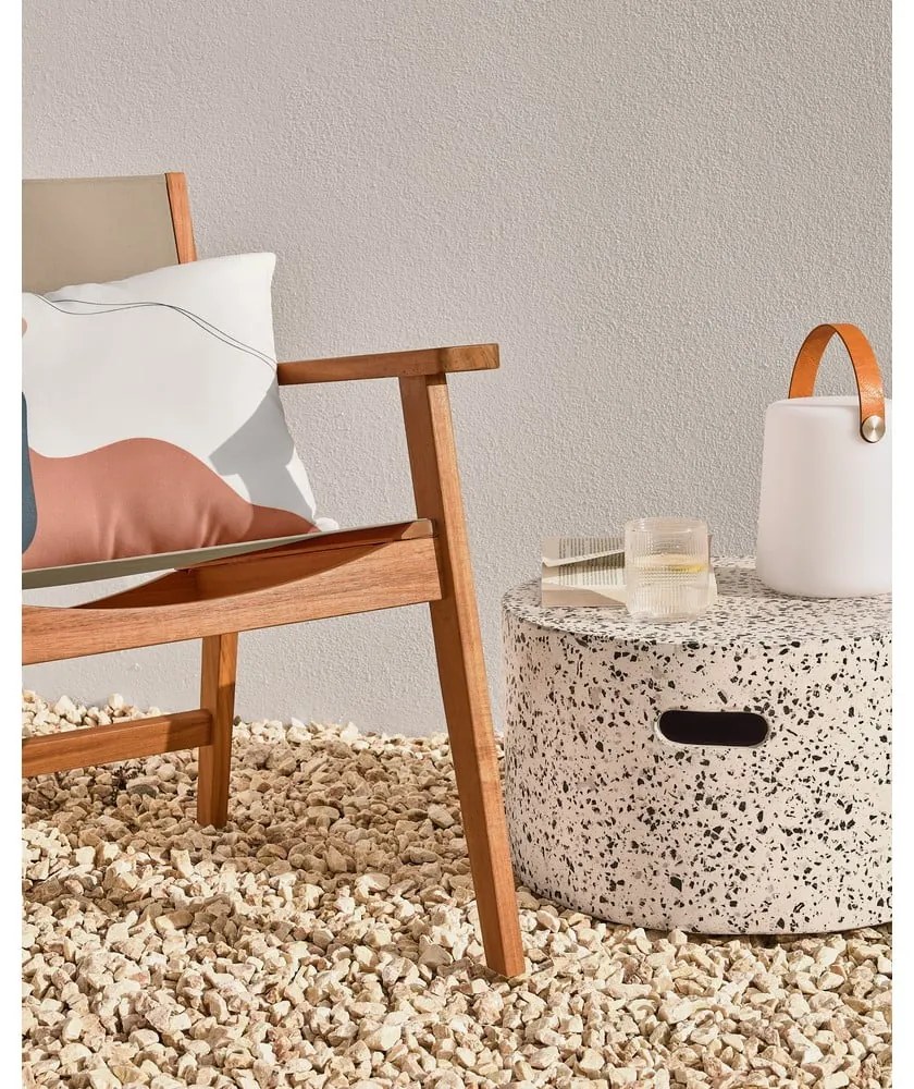 Jenell fehér beton tárolóasztal, ⌀ 52 cm - Kave Home