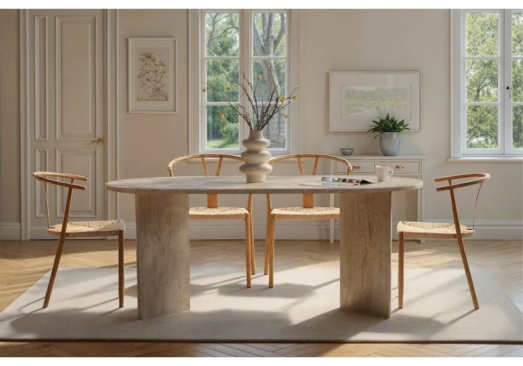 Sablin Travertine étkezőasztal