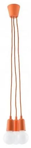Csillár zsinóron DIEGO 3xE27/60W/230V narancssárga