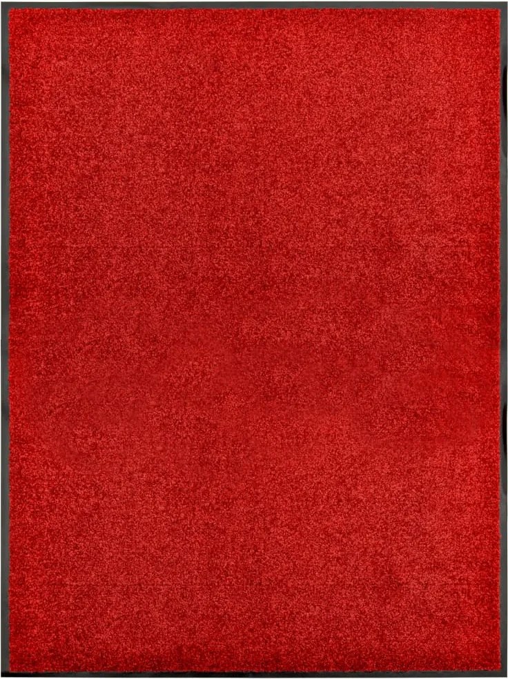 vidaXL piros mosható lábtörlő 90 x 120 cm