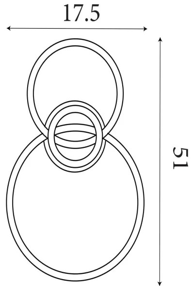 Searchlight 62793BK - Dimmelhető LED mennyezeti lámpatest TRIPLE LED/25W/230V