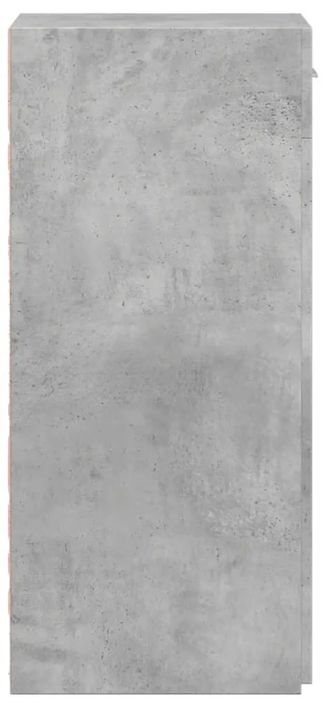 betonszürke szerelt fa tálalószekrény 40 x 42,5 x 93 cm