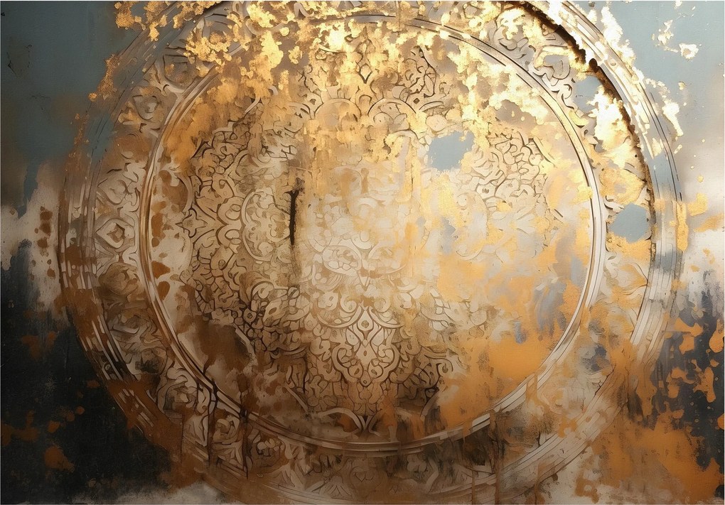 Fotótapéta Arany minták díszek elegancia a nappaliba 254x184 +ragasztó