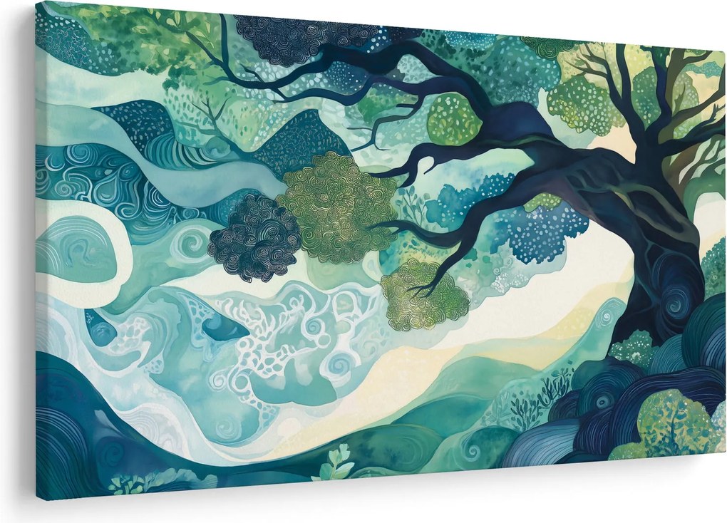 Kép – Az életfa zöld lombkoronája (90x60 cm)
