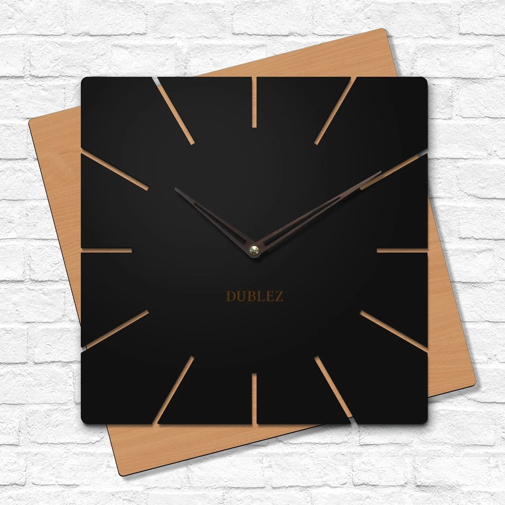 DUBLEZ | Egyedi fa falióra - Diagonala