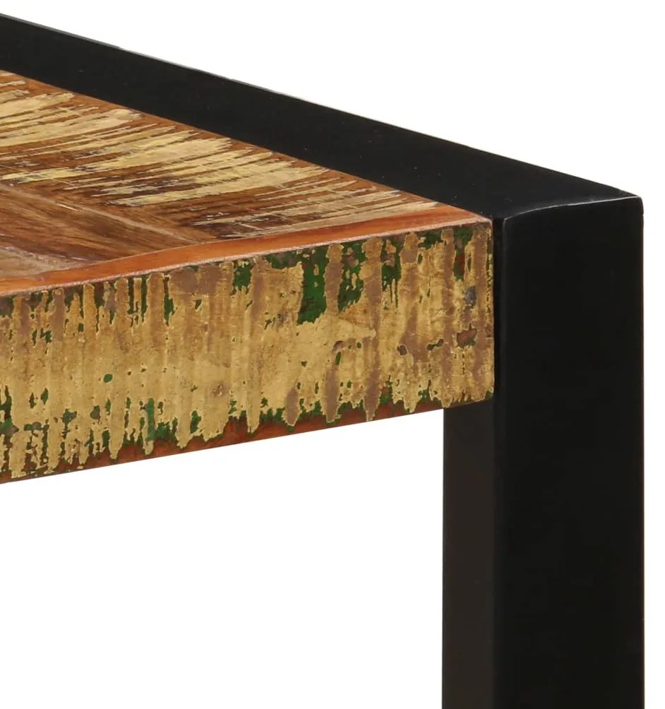 Tömör újrahasznosított fa étkezőasztal 140 x 70 x 75 cm