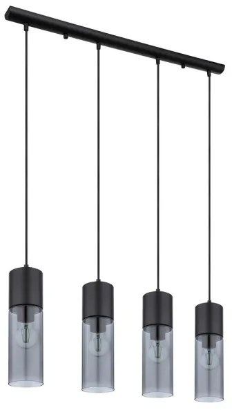 Globo 21000-4HB - ANNIKA 4xE27/25W/230V fekete függeszték