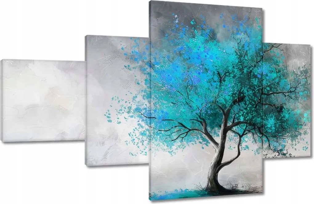 Vászonkép 130x80 Kék fa Modern Art