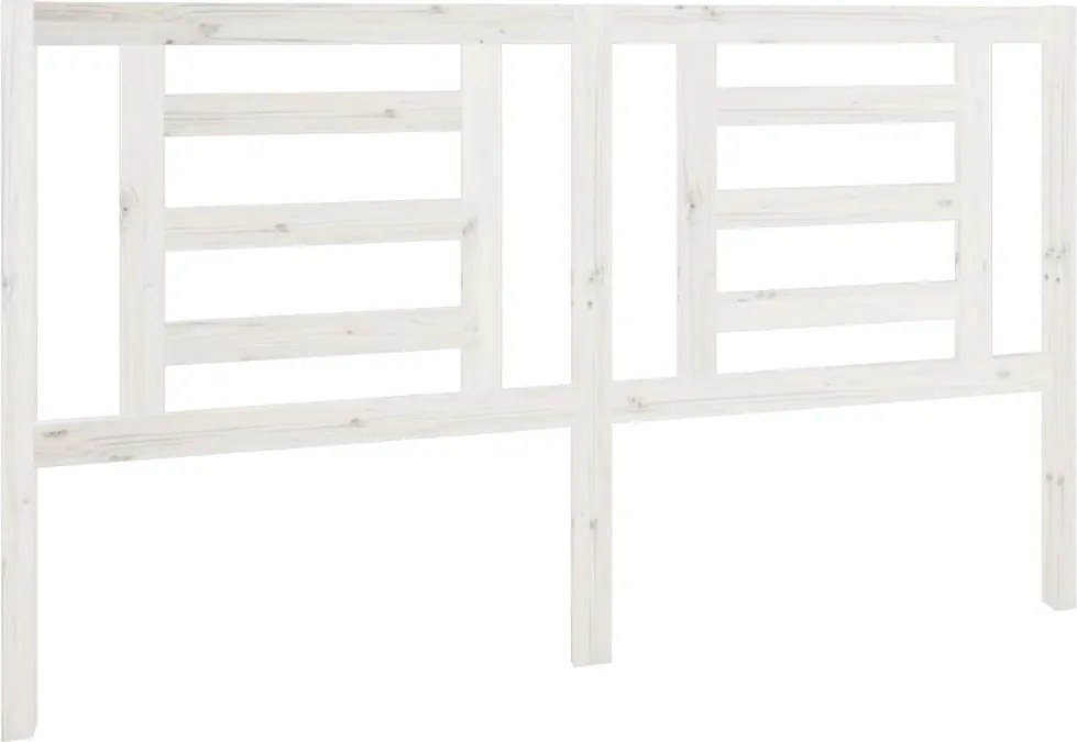 vidaXL fehér tömör fenyőfa ágyfejtámla 166 x 4 x 100 cm