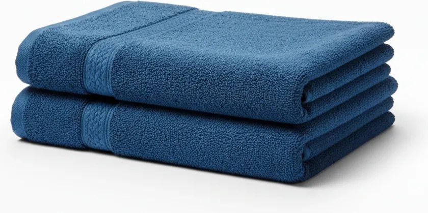 2 db-os törölköző szett 100x150 fürdőlepedő 100% pamut kék szín