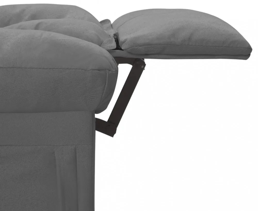 vidaXL világosszürke szövet dönthető fotel