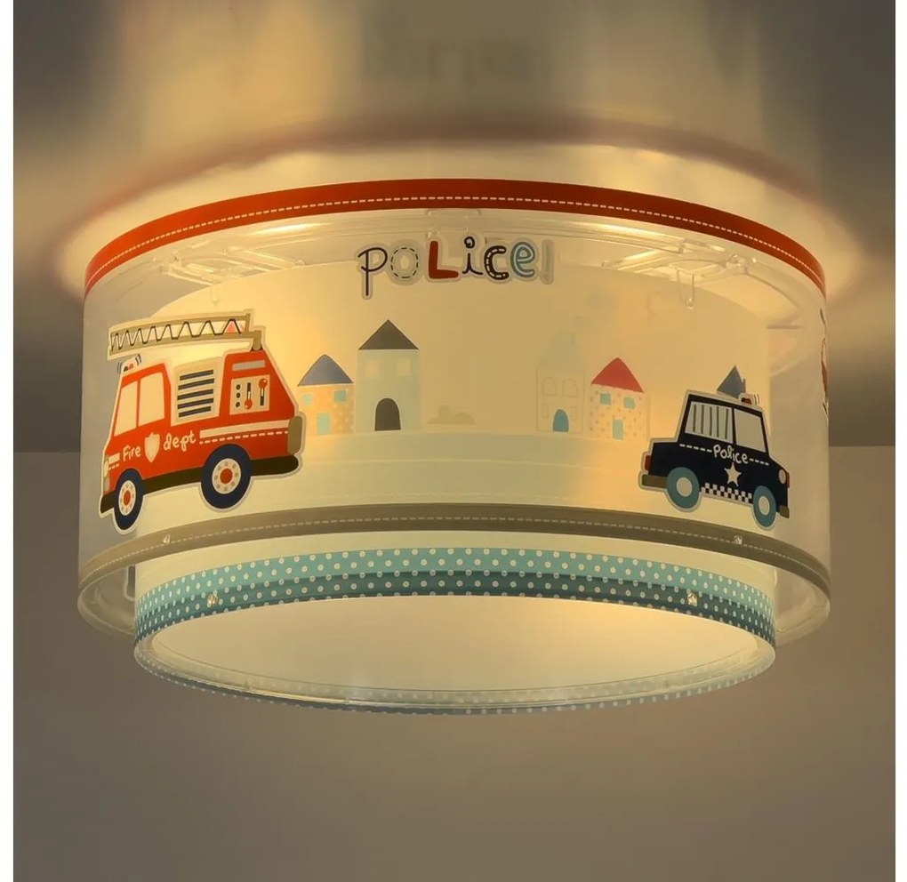 Dalber 60616 - Gyermek mennyezeti lámpa POLICE 2xE27/60W/230V