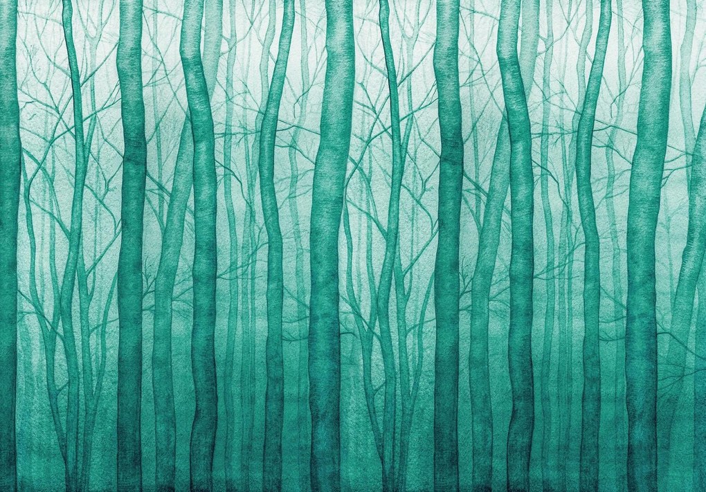 Fotótapéta Erdő A Ködben fák hegyek kilátás 208 x 146 14031veXL