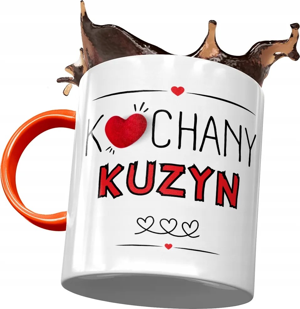 Narancssárga Bögre Unokatestvérnek Születésnapra Ajándék Nyomtatott Fotóval