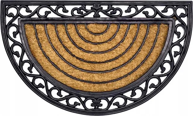 Lábtörlő kókusz gumi félkör 75 x 45 cm