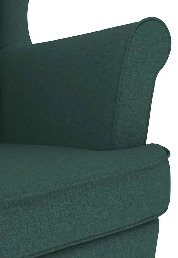 sötétzöld szövet hintaszék 74 x 90 x 102 cm