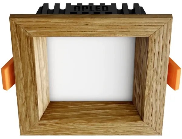 APLED - LED Lámpa SQUARE WOODLINE LED/3W/230V 4000K 9x9 cm tölgy tömör fa