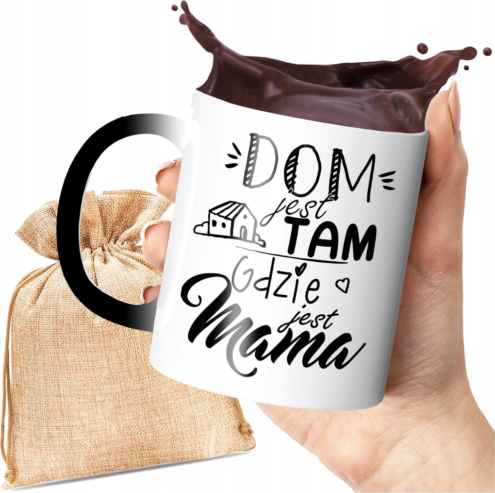 Varázsbögre Nyomott Mintával A Ház Ott Van, Ahol Anya Van Ajándék Anyának