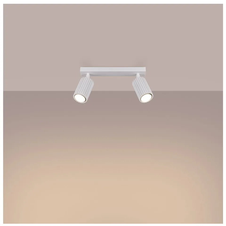 Fehér spotlámpa 6,5x30 cm Gleam – Sollux