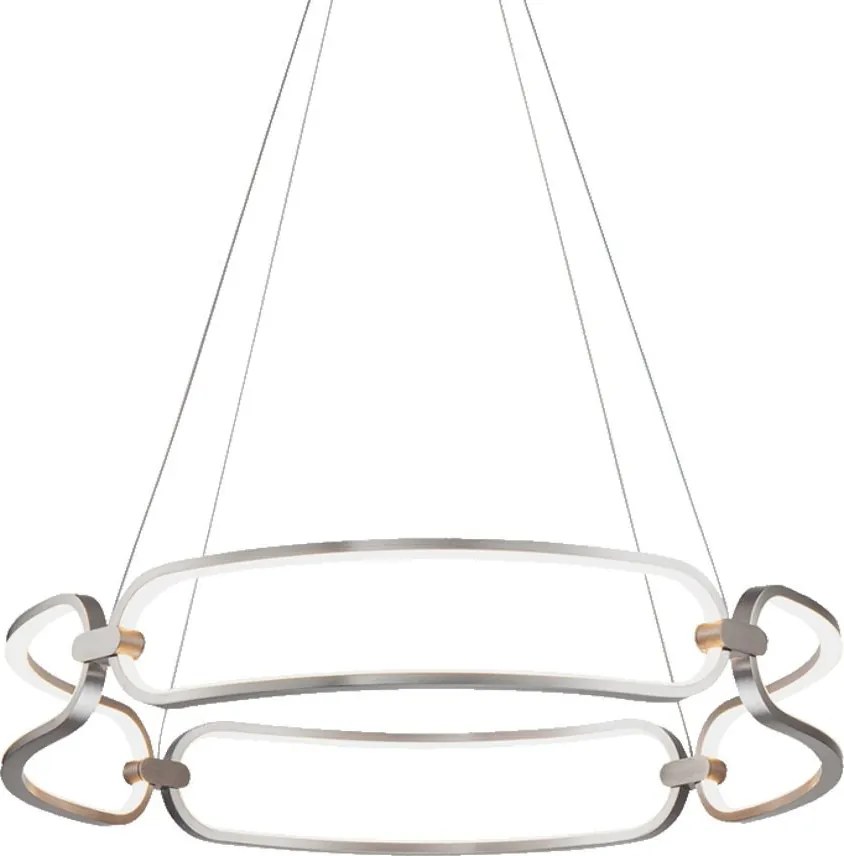 PREZENT 18100 TRIVIUM Modern Led Függesztett Lámpa Fehér, Króm LED IP20