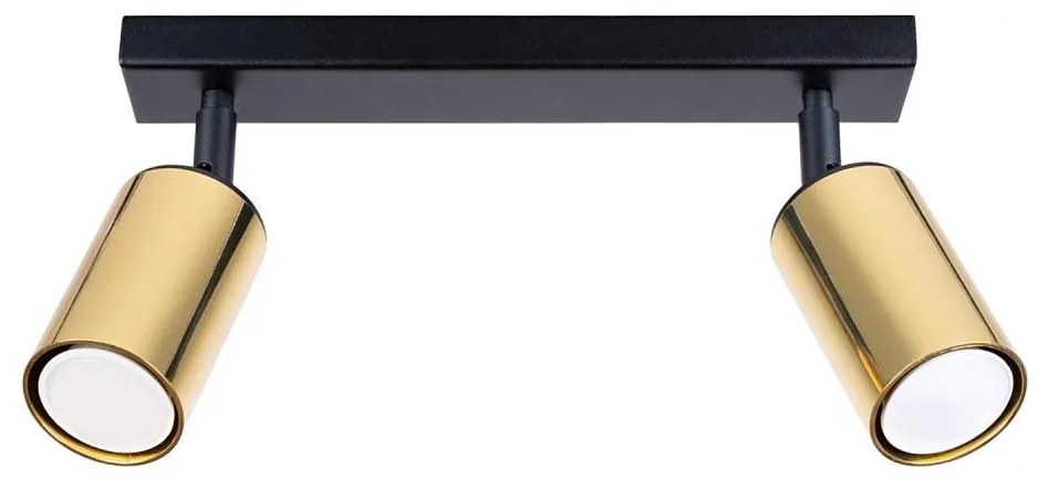 Sollux SL.1383 - Spotlámpa WINX 2xGU10/10W/230V fekete/arany