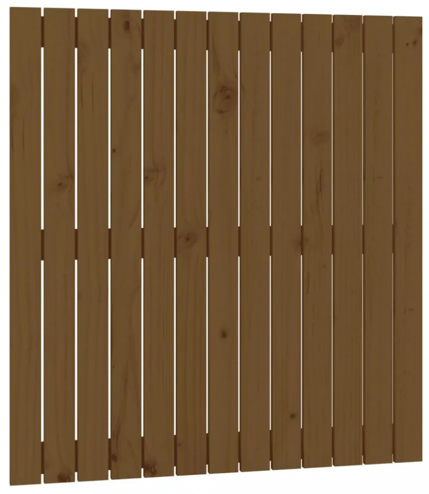 mézbarna tömör fenyőfa fali fejtámla 82,5x3x90 cm