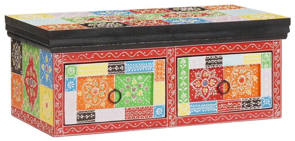 Fali TV szekrény 60x30x24 cm Szilárd Fa Durva Mangó