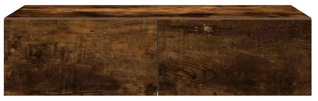 Falipolc fiókokkal füstölt tölgy 60x26,5x15 cm műszaki fa