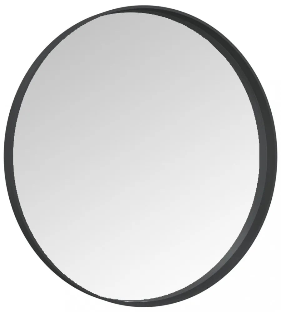 fekete falitükör 50 cm