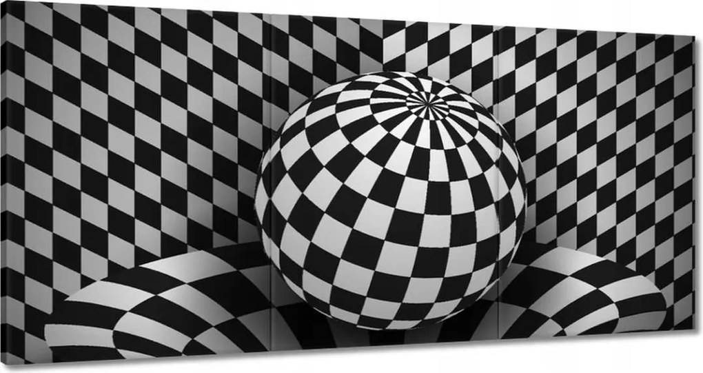 Festmények 180x90 Absztrakt fekete-fehér