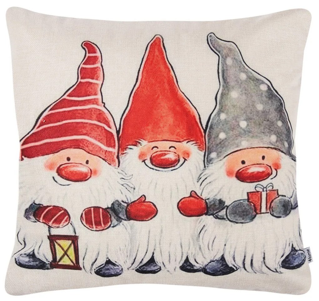 4Home párnahuzat Christmas Dwarfs, 45 x 45 cm