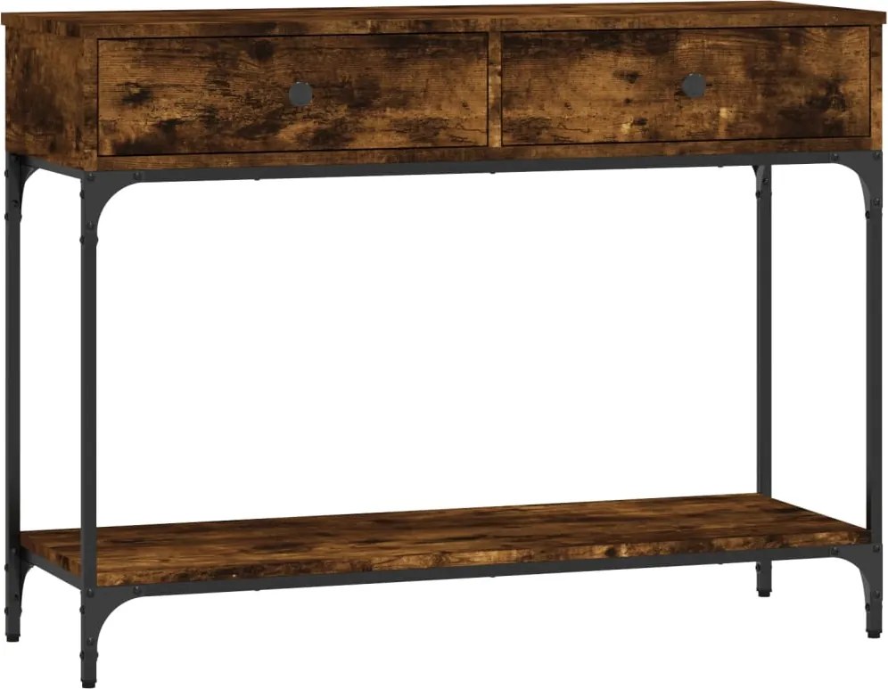 vidaXL füstös tölgy színű szerelt fa tálalóasztal 100 x 34,5 x 75 cm