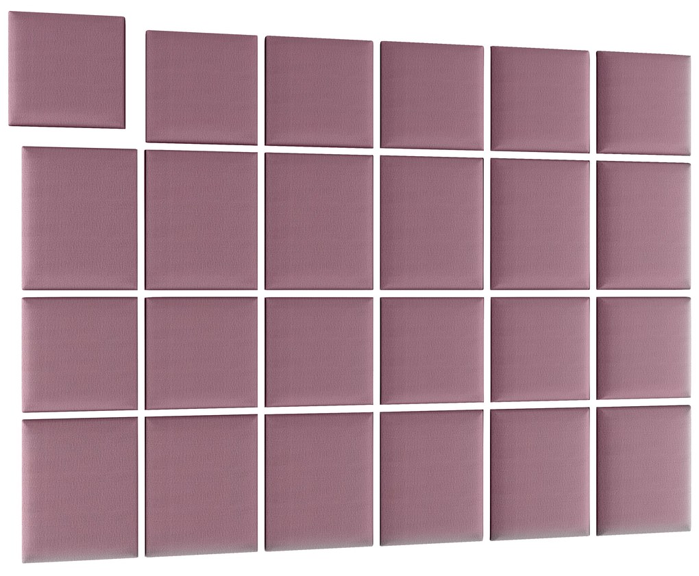 Kárpitozott panel 24 db.  Quadra 240x180 cm (rózsaszín). 1052015