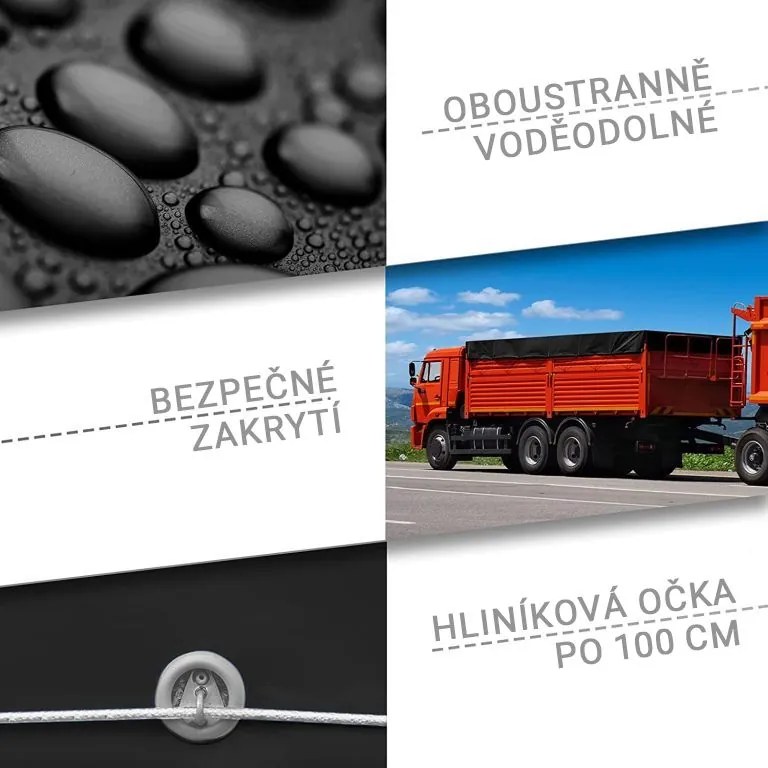 JAGO Takaróponyva 650 g/m² alumínium szem 4 x 7 m szürke