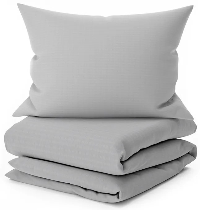 Pamut ágynemű krepp hatással LUXERA világosszürke hotel zseb II. osztály Ágyneműhuzat mérete: 70 x 90 cm | 140 x 200 cm