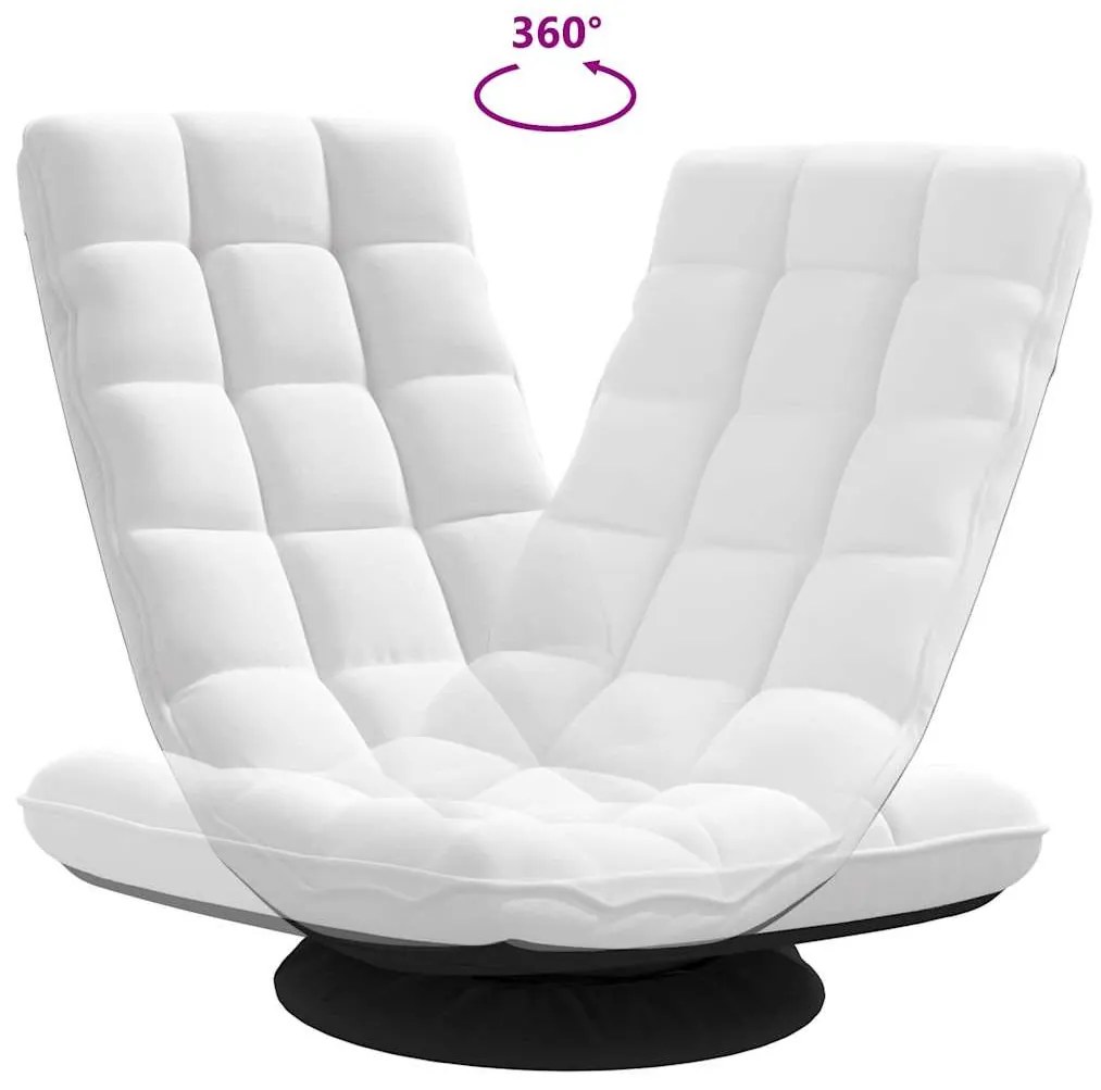 fehér szövet forgó padlószék 70x51x79 cm