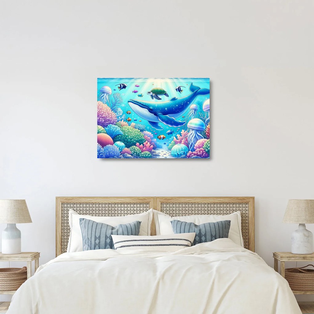 Üveg kép – Víz alatti világ (70x50 cm)